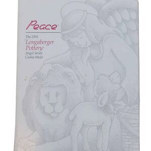 NIB Vintage 1993 Longaberger Pottery Angel Series Cookie Mold Peace